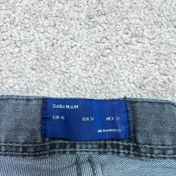 Zara Men's Jeans Skinny Gray Size 31x32 Pockets - Picture 11 of 12
